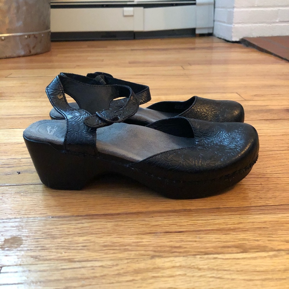 DANSKO leather Mary Jane Slingback clogs Sz 36